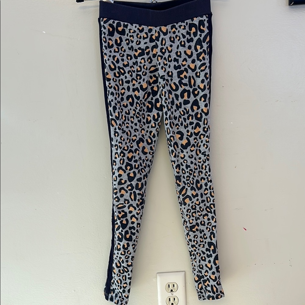Boboli Black and Tan Leggings with Fitted Silhouette and Elastic Waistband